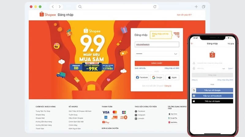 Sự khác biệt giữa tên đăng nhập và tên Shop