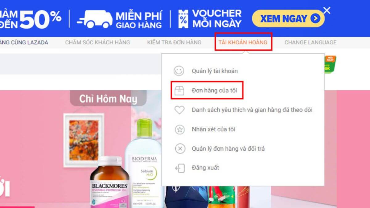 Chọn Đơn hàng của tôi