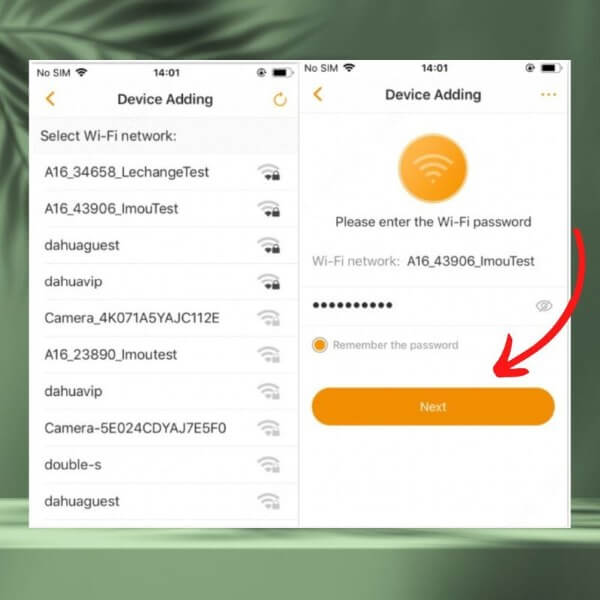 Nhập thông tin mạng Wi-Fi theo yêu cầu