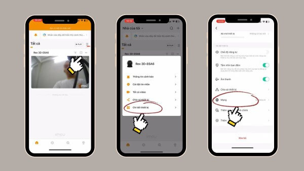 Mở ứng dụng Imou Life → chọn thiết bị camera