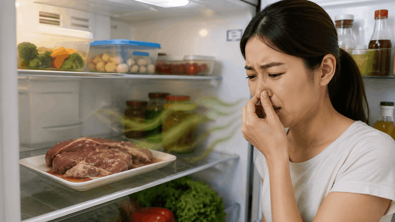 Thịt sống khi bảo quản không đúng cách có thể bị biến chất và tạo ra mùi khó chịu