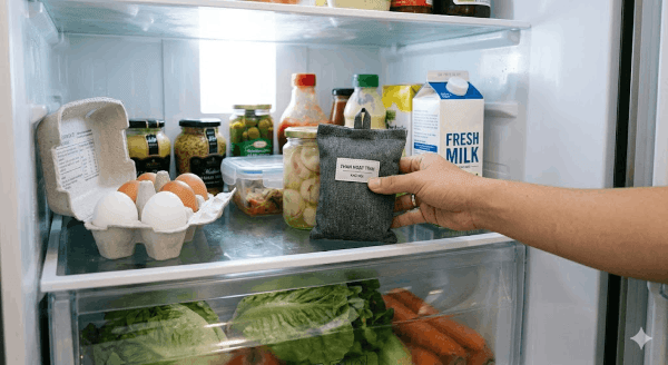 Sử dụng than hoạt tính để khử mùi trong tủ lạnh