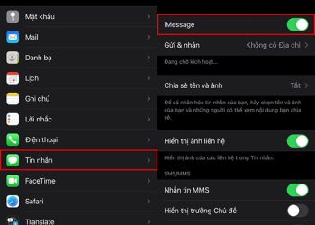 Cách kích hoạt iMessage và chuyển từ iMessage sang SMS