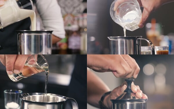 Cho đường vào nước trà khi còn ấm và thêm sữa tươi không đường