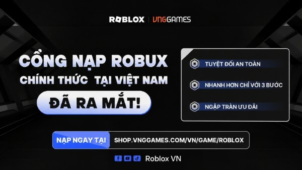 Người chơi hãy ưu tiên kiểm tra webshop Roblox của VNGGames