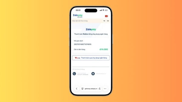 Lưu lại biên nhận và kiểm tra số dư Robux