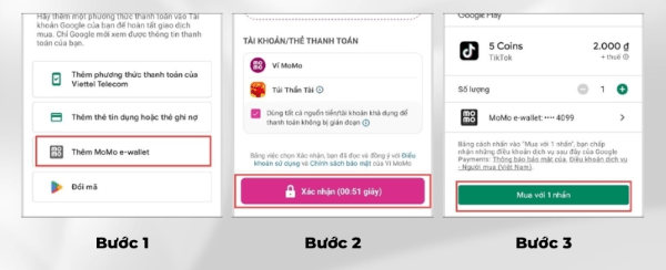 Cách nạp thẻ TikTok thanh toán bằng MoMo