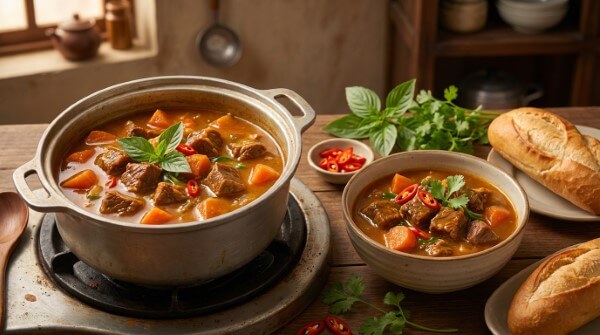 Nước bò kho ngon không có độ sánh vừa phải
