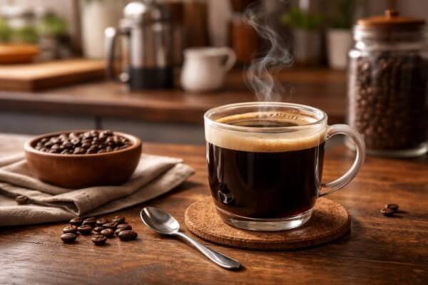 Cà phê sau khi pha có thể thưởng thức nóng hoặc thêm đá