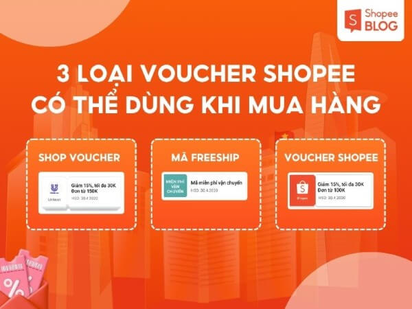 Cách nhận biết voucher Shopee, mã của shop và mã miễn phí vận chuyển