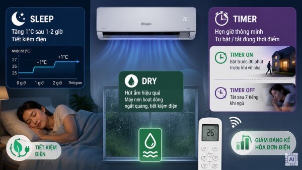 Lưu ý khi dùng điều hòa Casper 2 chiều tiết kiệm điện