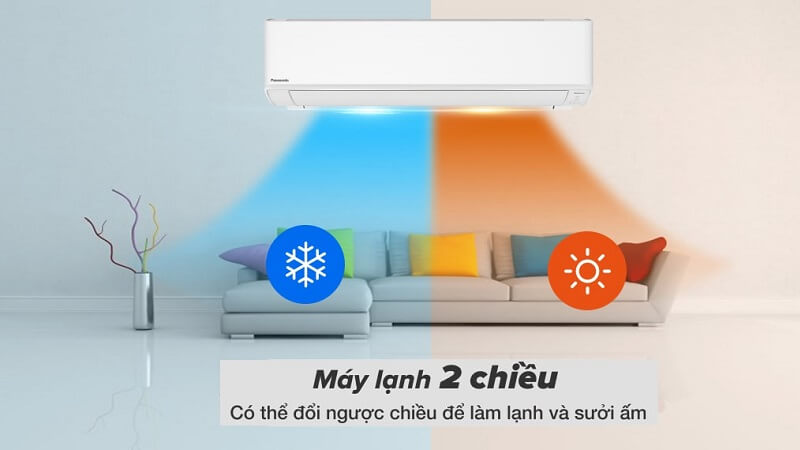 Điều hòa 2 chiều với 2 tính năng làm mát vào mùa hè và sưởi ấm vào mùa đông