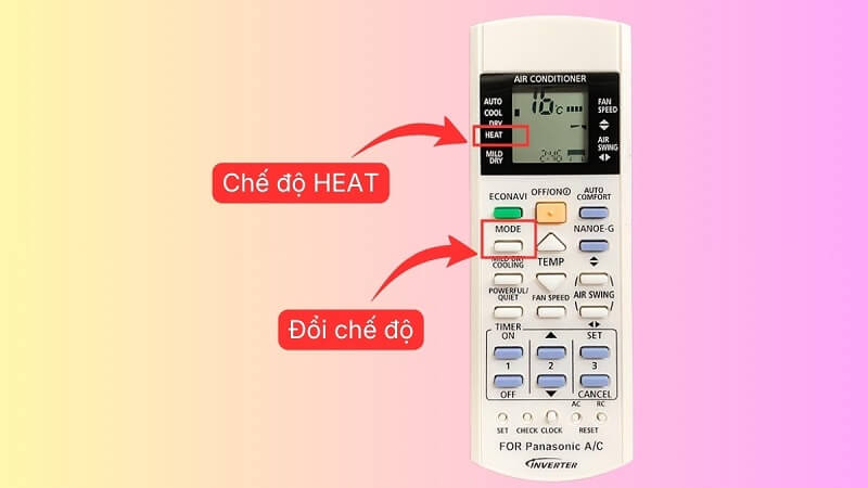 Nhận biết các nút chức năng trên Remote Panasonic 2 chiều 