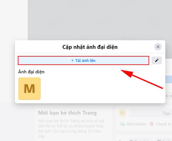 Nhấn Tải ảnh lên