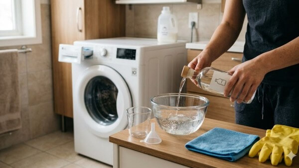 Cách sử dụng giấm để vệ sinh lồng giặt