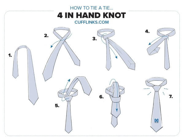 Các bước thắt cà vạt theo kiểu Four-in-Hand