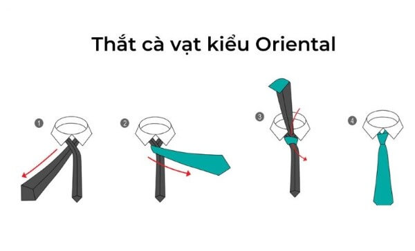 Hướng dẫn cách thắt cà vạt kiểu Oriental đơn giản
