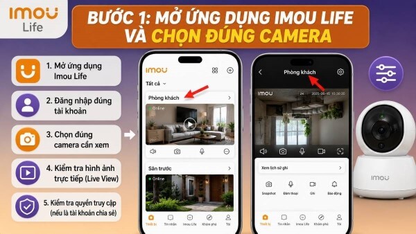 Mở IMOU Life và đăng nhập tài khoản