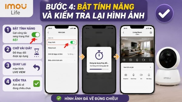 Chọn bật tính năng và kiểm tra