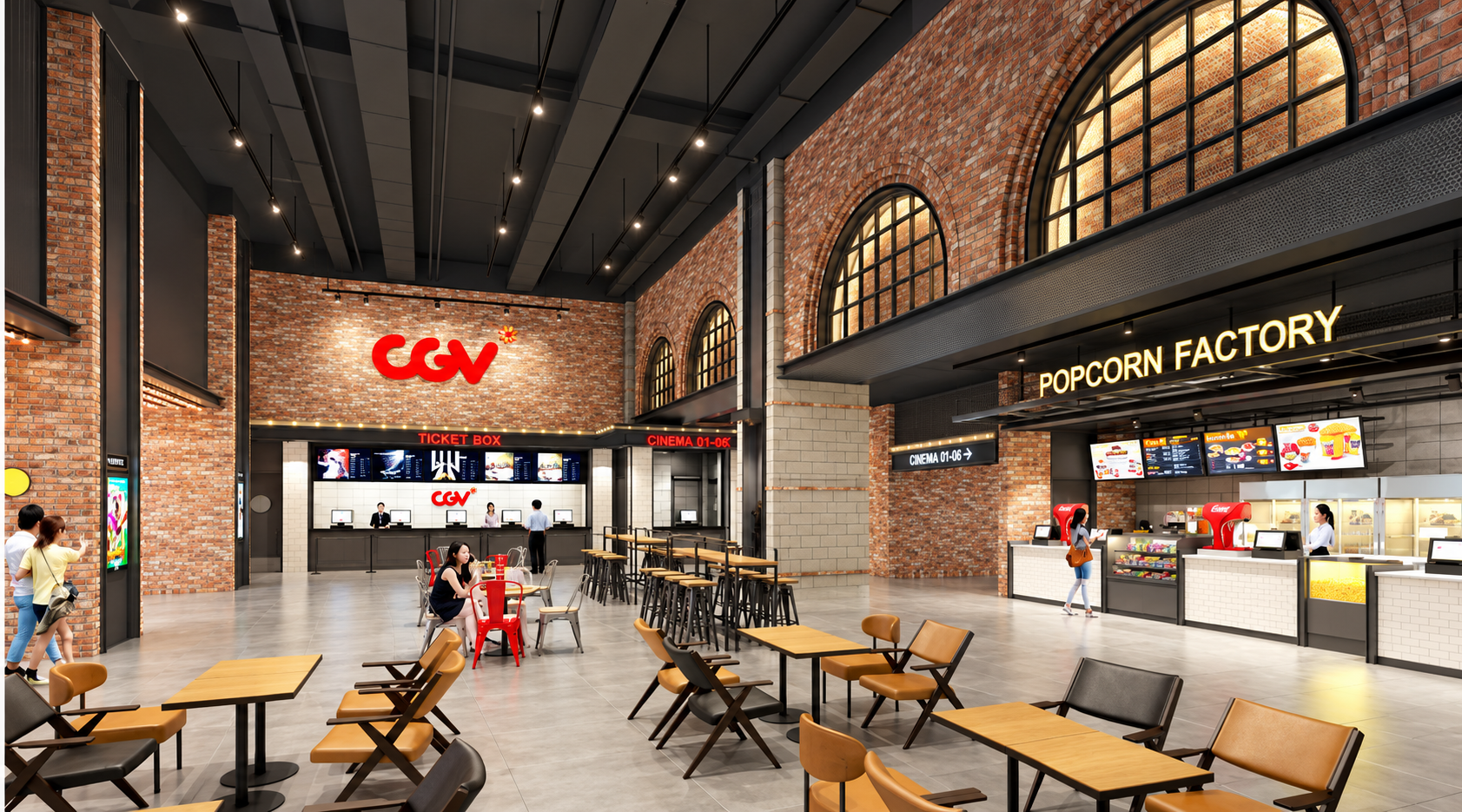 CGV Vincom Long Biên phục vụ nhu cầu xem phim tại khu đô thị Vinhomes Riverside.