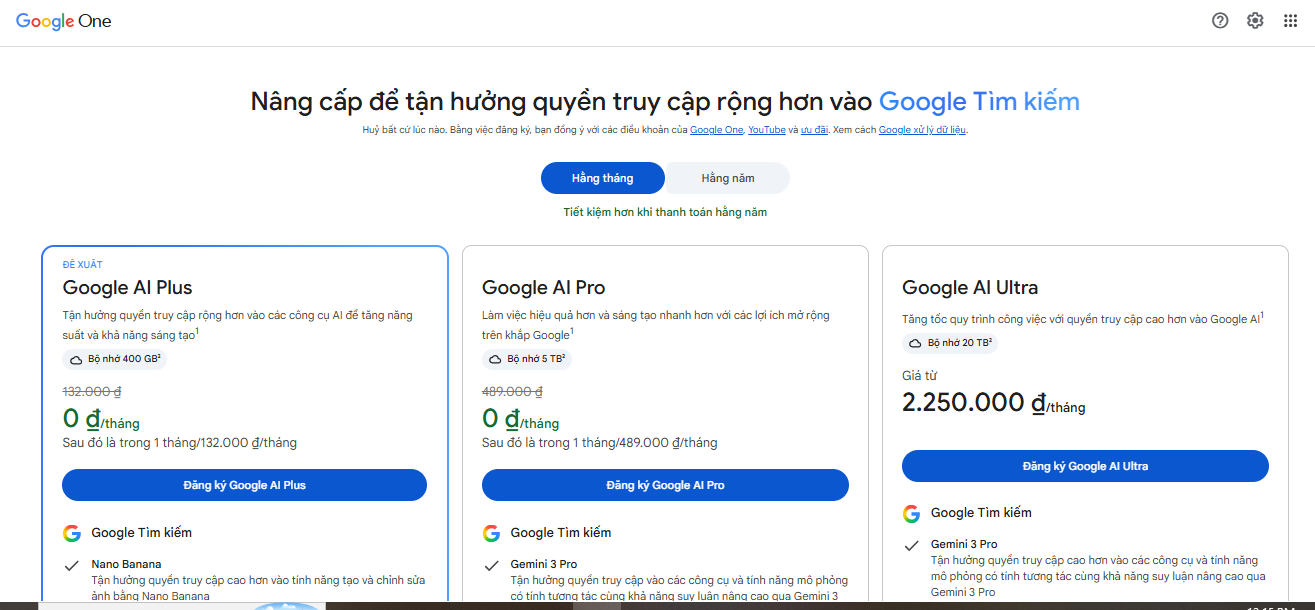 chế độ ai gg tìm kiếm