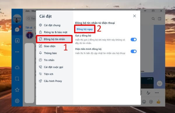 Chọn Đồng bộ ngay