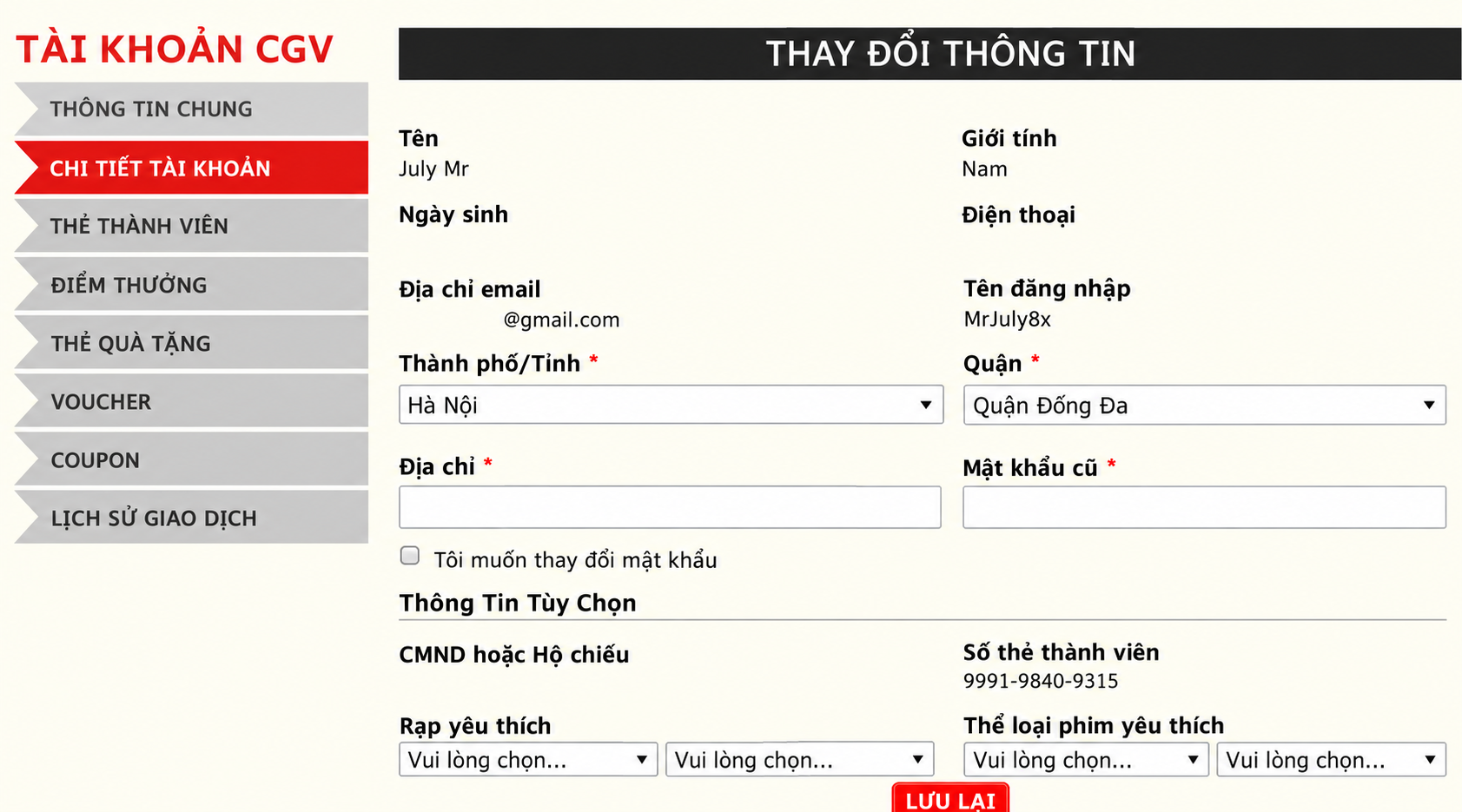 Có tài khoản thành viên CGV bạn sẽ được áp dụng ưu dãi thành viên FanC