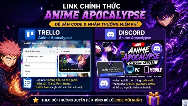 Một số nguồn nhận thêm code Anime Apocalypse mới