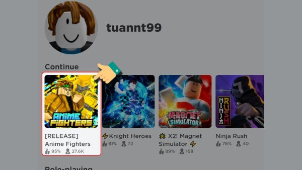 Mở Anime Fighters