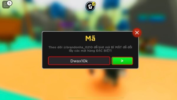 Chọn ô Enter Code Here và nhập mã code
