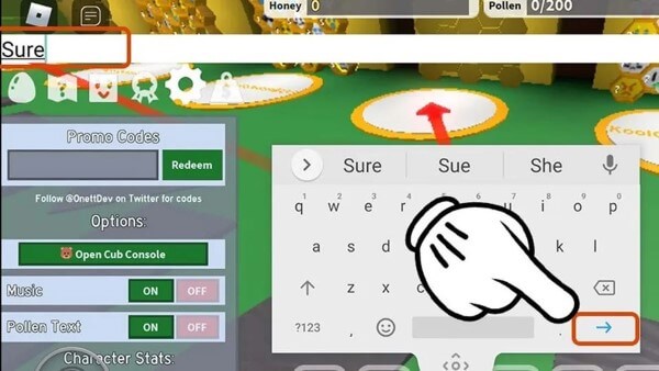Nhập hoặc dán mã muốn sử dụng