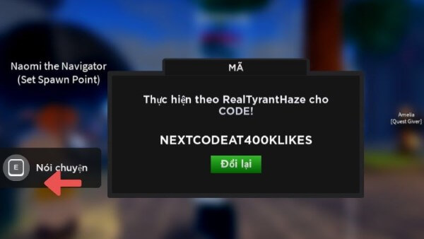 Nhấn Redeem