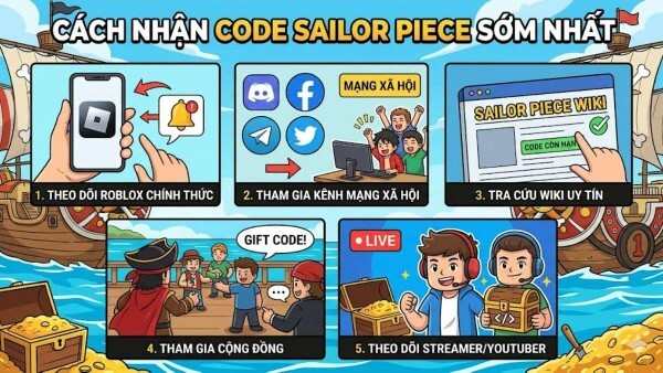 Một số nguồn nhận thêm code Sailor Piece mới