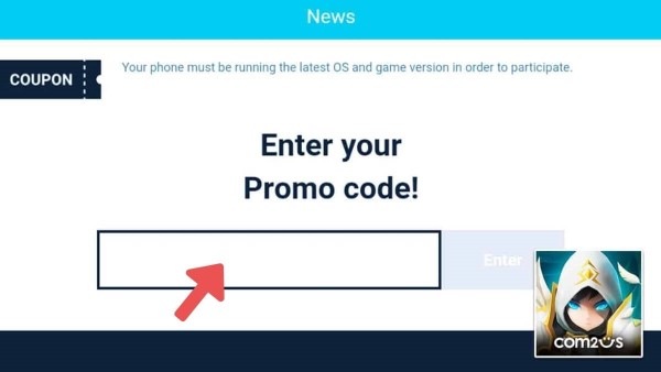 Mở trường “Enter your promo code”