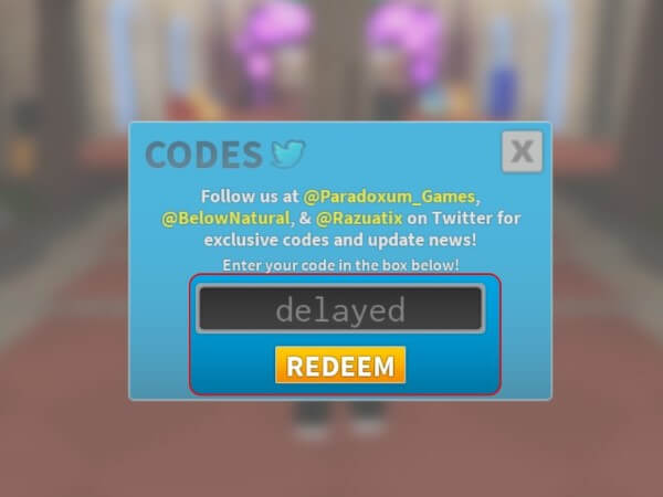 Điền chính xác code muốn dùng