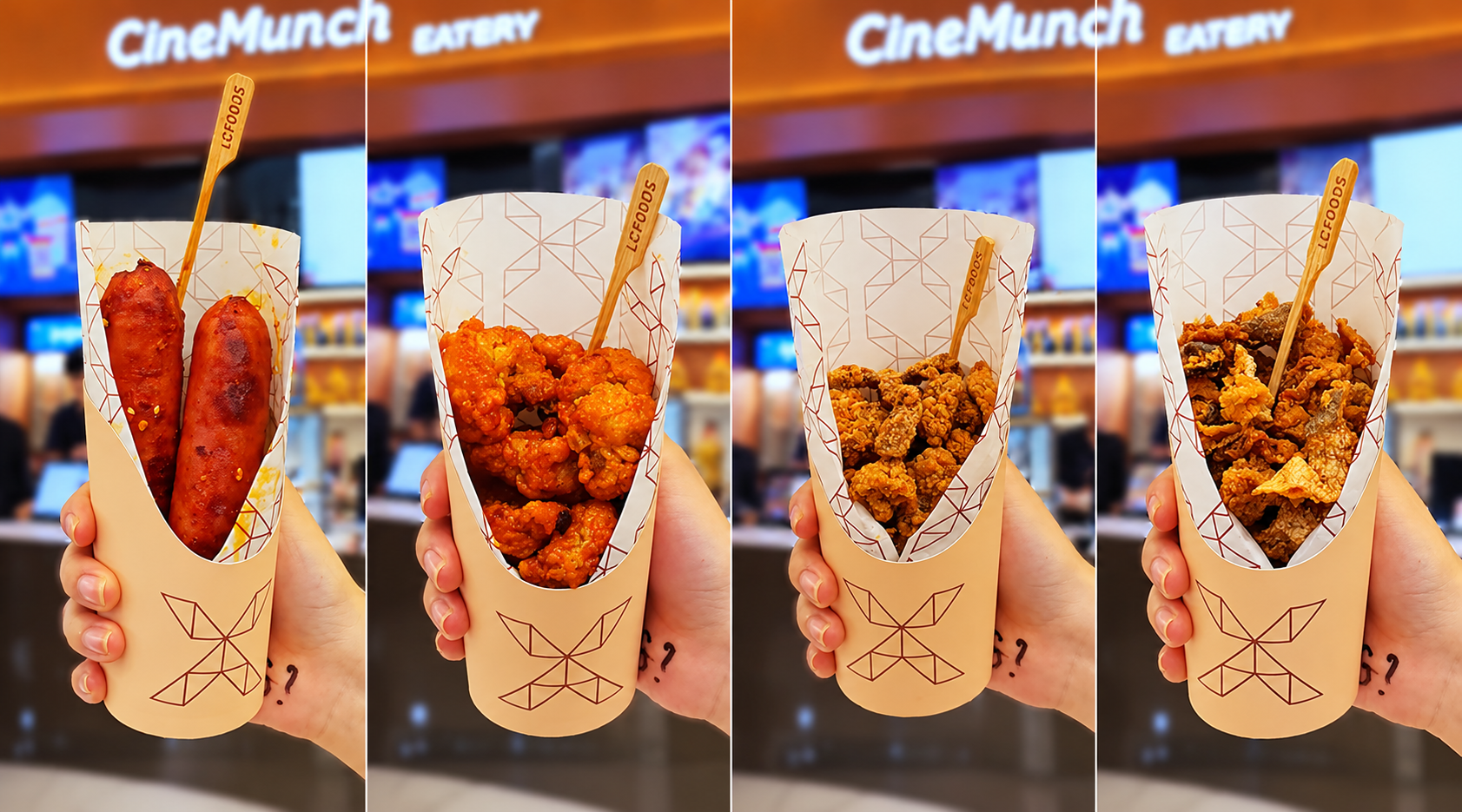Combo snack là lựa chọn dành cho khách hàng muốn dùng thêm đồ ăn ngoài bắp rang và nước ngọt.