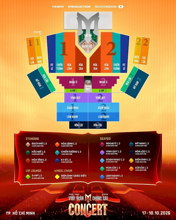 Giá vé concert Anh Trai Vượt Ngàn Chông Gai mùa 2 có sự điều chỉnh đáng kể