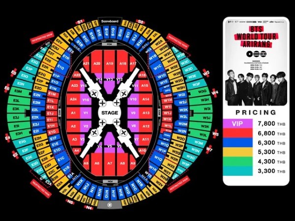BTS biểu diễn tại Rajamangala National Stadium, Bangkok ngày 3, 5 và 6/12/2026