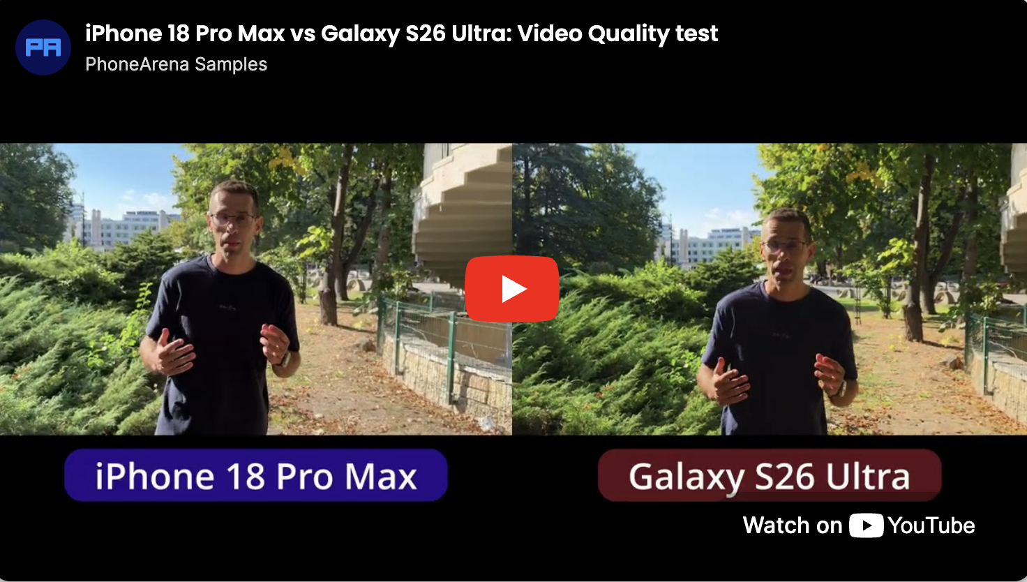 Đánh giá khả năng quay video của iPhone 18 Pro Max và Galaxy S26 Ultra
