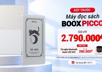 Đặt trước máy đọc sách Boox Picco giá chỉ 2,79 triệu, tặng ngay tai nghe bluetooth Havit model LIFE 04T