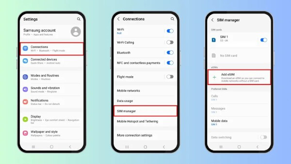 Cách cài eSIM Viettel trên điện thoại Android