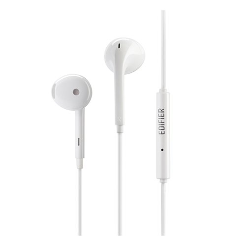 Edifier P180 Plus có thiết kế earbuds không dùng nút silicon, tích hợp micro và điều khiển ba nút trên dây