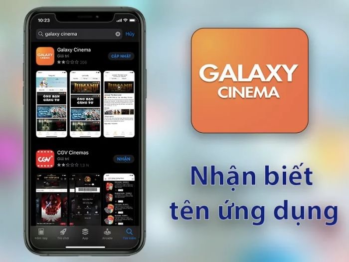 Galaxy Cinema tích hợp lịch chiếu, đặt vé và quản lý điểm thành viên.
