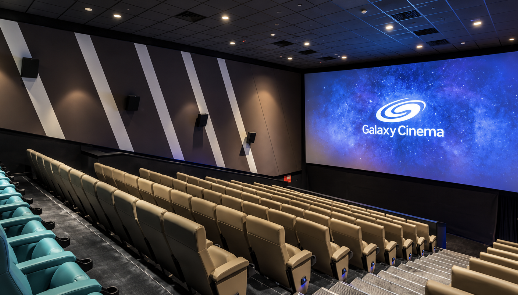Galaxy CineO Quang Trung mang đến không gian xem phim rộng rãi với 7 phòng chiếu và hơn 1.000 chỗ ngồi.