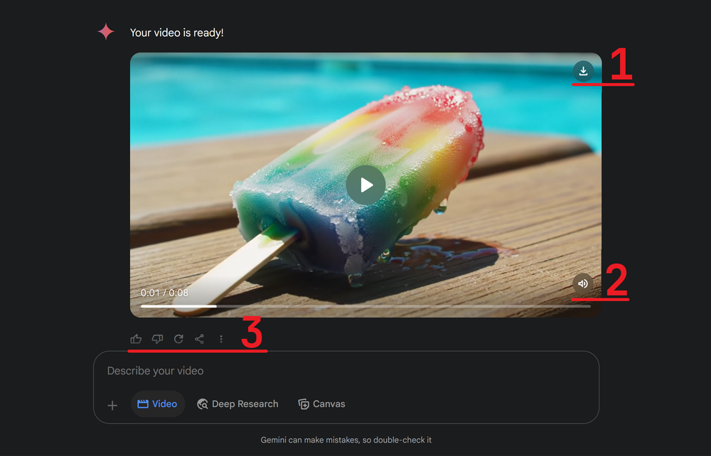 Bấm vào biểu tượng tải xuống và lưu video vào thiết bị của bạn
