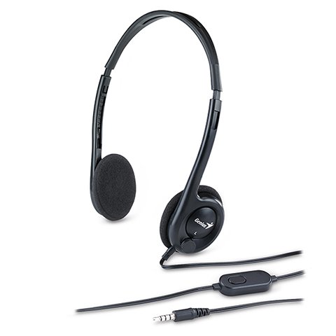 Genius HS-M200C có thiết kế đeo qua đầu, micro tích hợp và phù hợp cho học trực tuyến, gọi điện hoặc họp online
