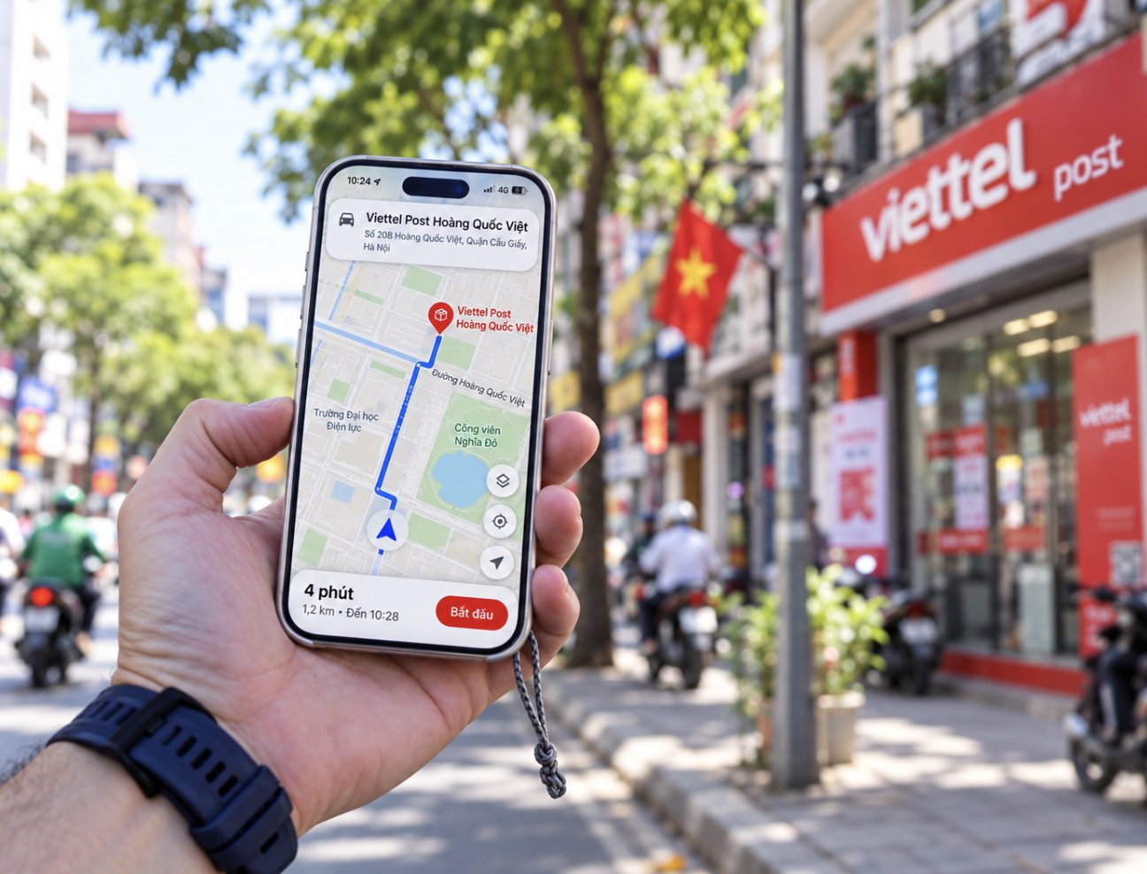 Google Maps giúp khách hàng tìm vị trí số 42 Đặng Thùy Trâm và lựa chọn đường đi phù hợp