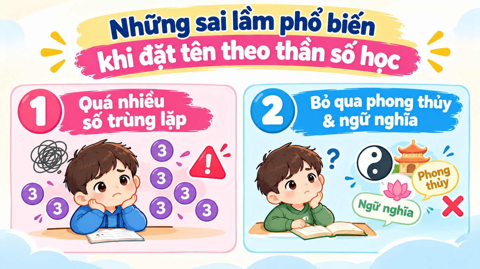 Hai sai lầm sai lầm phổ biến khi đặt tên theo thần số học mà bạn cần tránh