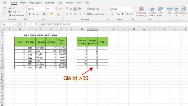 Một số lưu ý khi dùng hàm FREQUENCY trong Excel