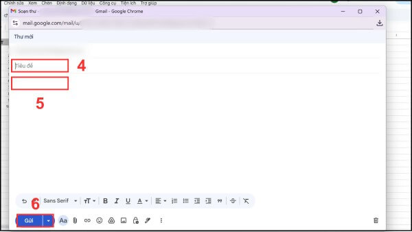 Hệ thống chuyển sang ứng dụng email mặc định